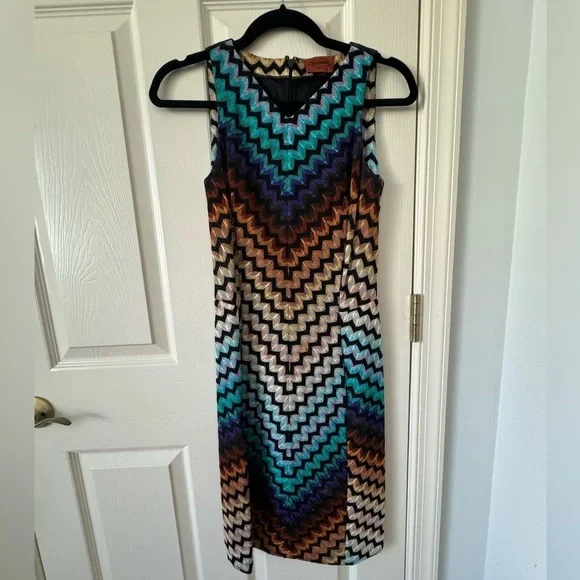 MISSONI Rainbow Zig Zag dress WORN ONCE - Picture 5 of 9